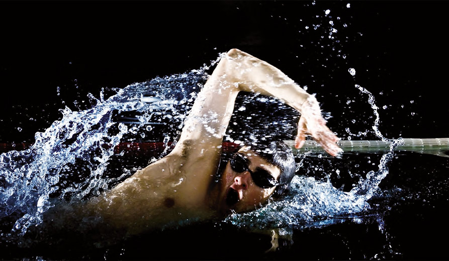 Foto eines Schwimmers